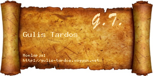 Gulis Tardos névjegykártya